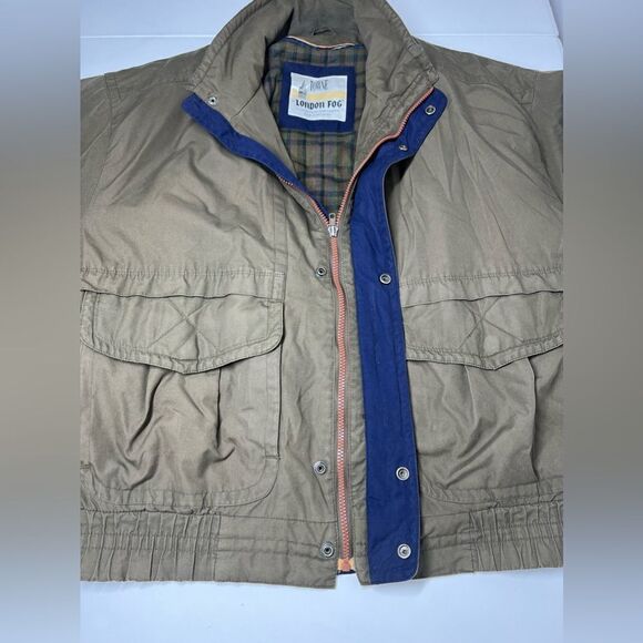 London Fog Vintage Flyer's Cold Weather Jacket - Olive Size L Lined - Picture 8 of 15